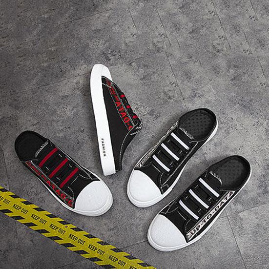 Men's Spring and Summer Soft Canvas Shoes Men Large Size Casual Soft Sole Flat Sports Slippers