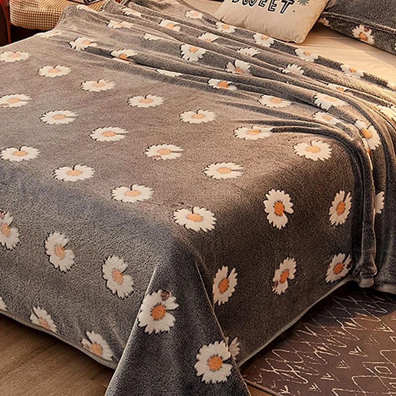 Coral Blanket Flannel Blanket Cover Blanket Double Winter Plus Fleece Sheet One-piece Air Conditioner Quilt Winter