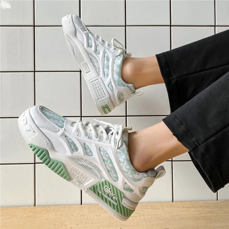 Autumn Breathable Sneakers Men's All-match Trend Casual Student Mesh Shoes Men's Korean Version of The Trendy Shoes Men's Shoes