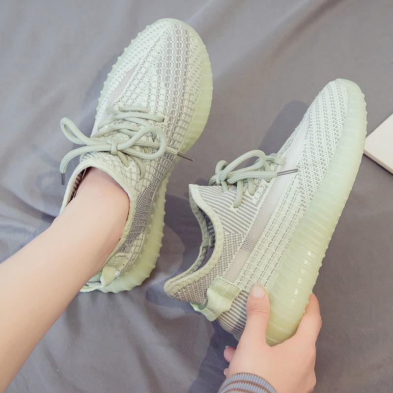 Summer Breathable Coconut Shoes Flying Woven Sneakers Girls All-match Student Lightweight Running Mesh Shoes