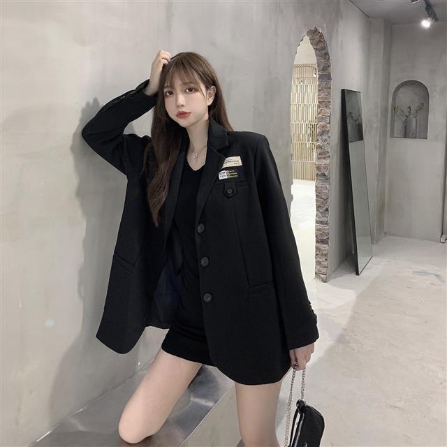 Women Casual All-match Tops Casual Fashion Suits Ladies Blazers Basic Work Clothes Loose Jackets Solid Color Formal Blazers