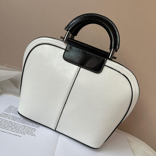 Women Top-Handle Bags Large Capacity High Quality Genuine Leather Cowhide Handbags Personality European Style Crossbody Bag