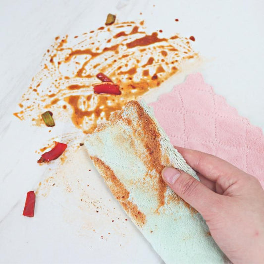 10/20pcs Microfiber Absorbent Kitchen Towels Soft Cleaning Cloths Non-stick Oil Dish Cloth Rags for Kitchen Household