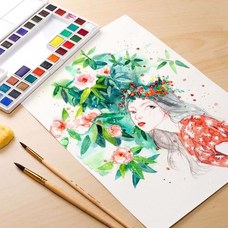 8K Drawing Paper Thickened Drawing Paper Special Drawing White Paper