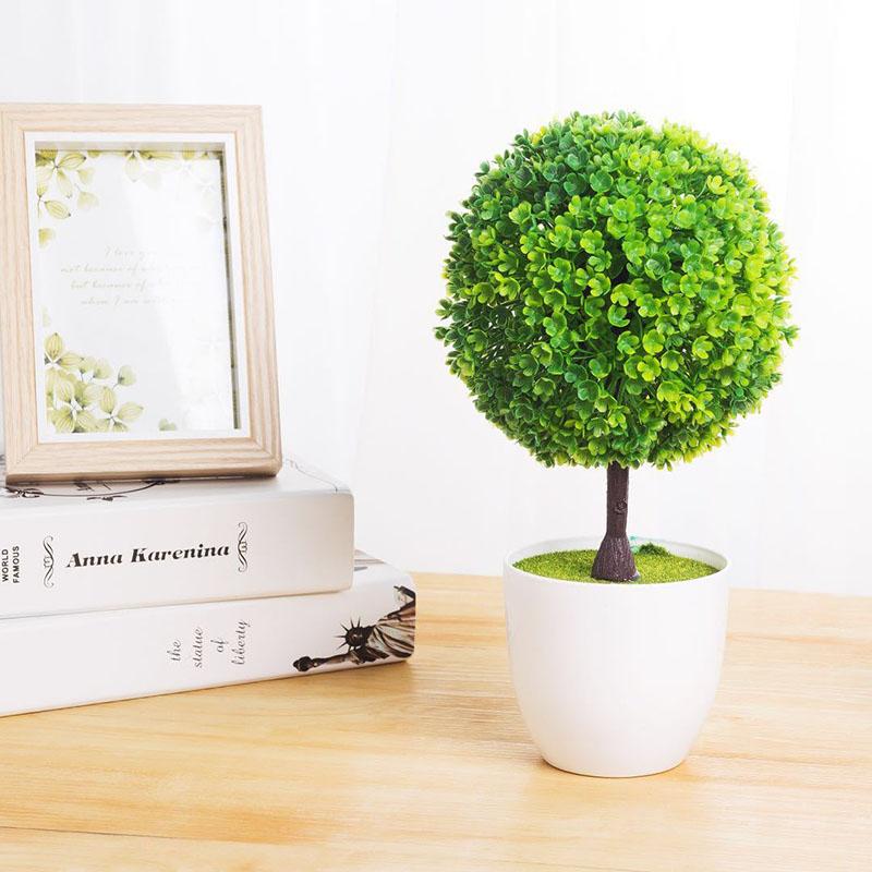 Home Garden Decor Fashion Multicolor Artificial Plastic Plant Bonsai