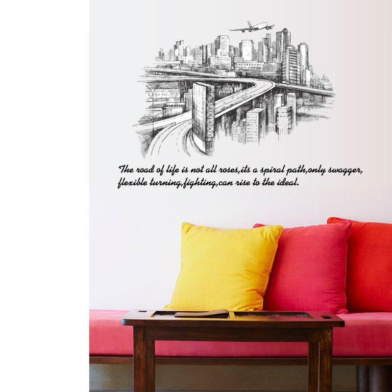 Modern City Traffic Wall Stickers Europe Style Living Room Bedroom Background Home Decoration Art De