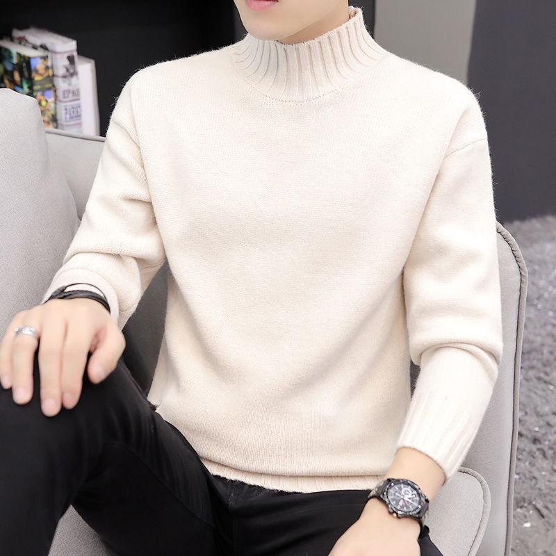Autumn Winter Sweater Men 2019 Casual Pullover Men Long Sleeve Solid Knitted Men Sweaters