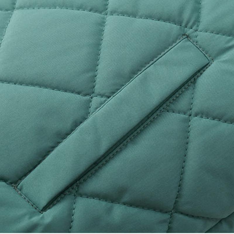 Children's Down Jacket Boys and Girls Cotton-padded Jacket Liner Plus Velvet Thick Winter Solid Color Warm Jacket Cotton Jacket