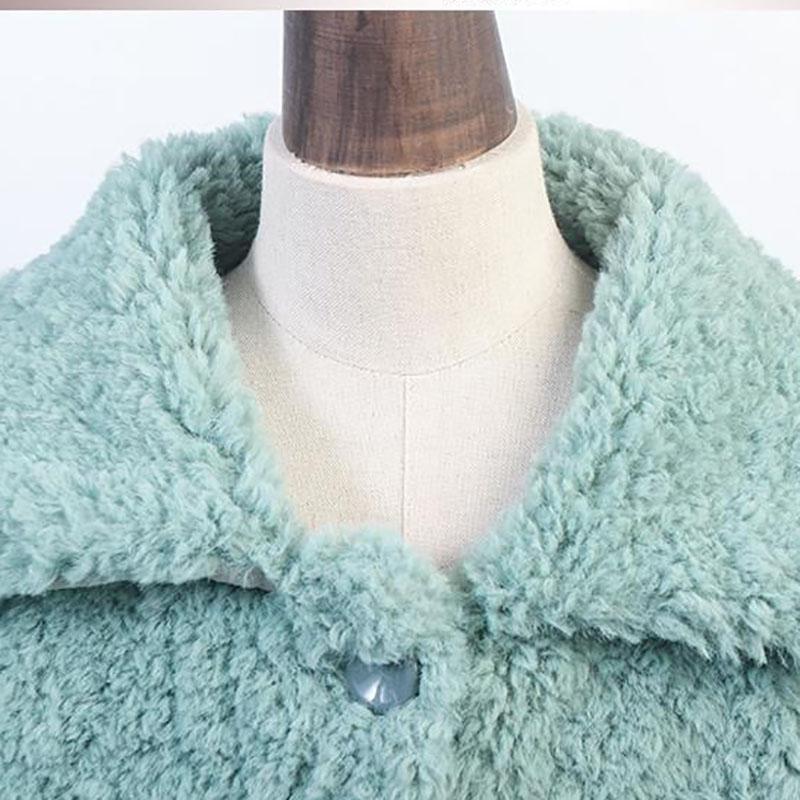 Girls' Windproof and Warm Autumn and Winter Clothes Winter Thick Plus Fleece Jacket