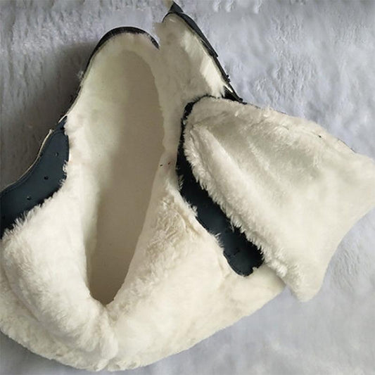 Women's Winter Snow Boots Medium Tube Plus Velvet Women's Boots Thicken Warm Student Cotton Shoes