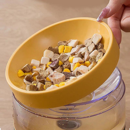 Cat Bowl Double Bowl Anti-overturning Dog Food Basin Cat Water Dispenser Automatic Water Storage Unplugged Non-slip Water Food Dispenser