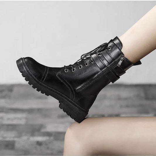Martin Boots Skinny Women's Martin Boots Women's Korean Style British Style Martin Boots