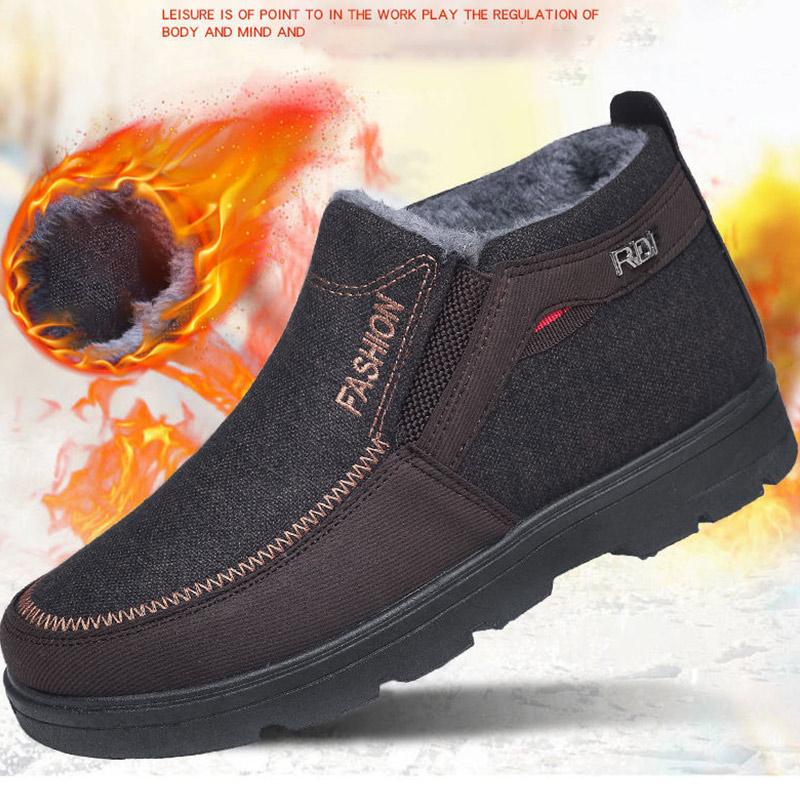 Winter Cloth Shoes Plus Velvet Thick Warm Old People Shoes Non-slip Comfortable Snow Boots