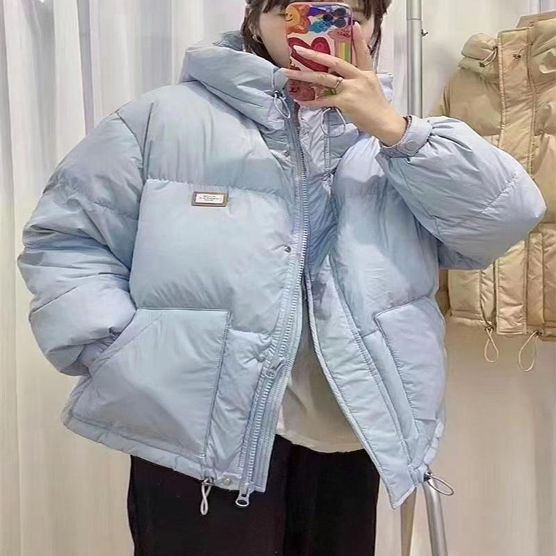 Korean Fashion All-match Casual Hooded Niche Down Jacket Women Short Thick Bread Jacket
