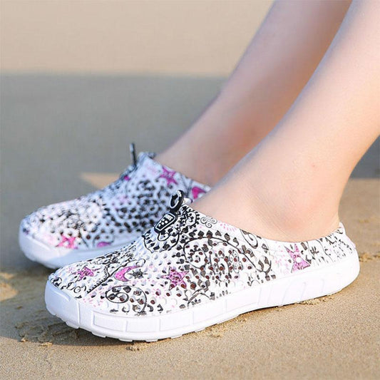 Summer Hole Shoes Summer Seaside Baotou Slippers Sandals Large Size Women's Shoes Bird's Nest Shoes Beach Shoes