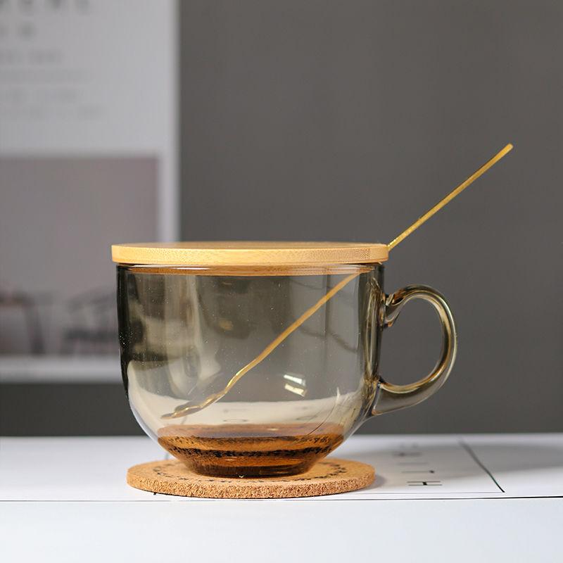 Ins Nordic Style Brown Breakfast Cup Set Milk Cup Water Cup Oatmeal Cup Coffee Cup Household