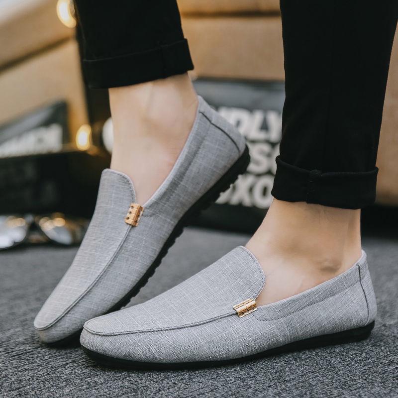 Canvas shoes Peas shoes men's casual shoes trend one pedal lazy shoes wild men's shoes breathable
