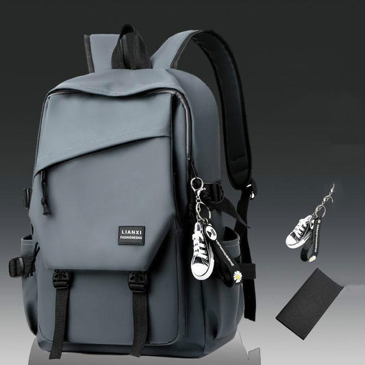 Male College Students Fashion Trend School Bag Campus Backpack Men's Shoulder Bag Korean Version of Simple Female Wild Travel Computer Bag