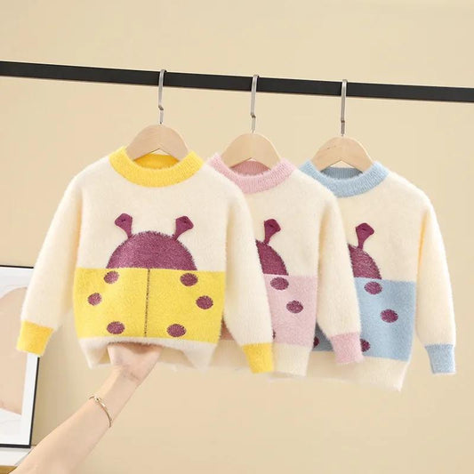Girls Sweater Autumn and Winter Children's Knit Sweater 1-5 Years Old Baby Girl Knitwear pullover Sweater