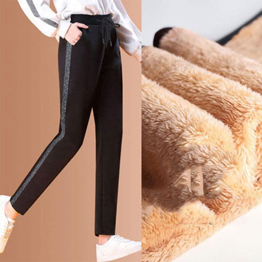 Autumn Winter Plus Velvet Thickened Sports Pants Student Loose Casual Pants Women's Legging Pants Outer Wear
