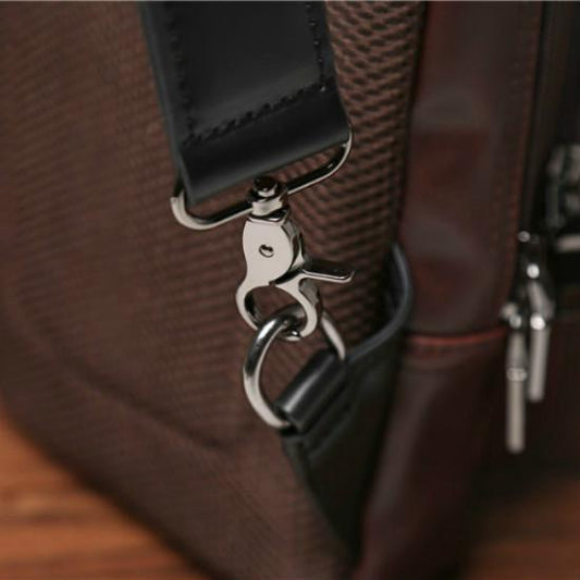 Chest Bag Men's Horse Leather Large Capacity Crossbody Outdoor Riding Sports Shoulder Bag