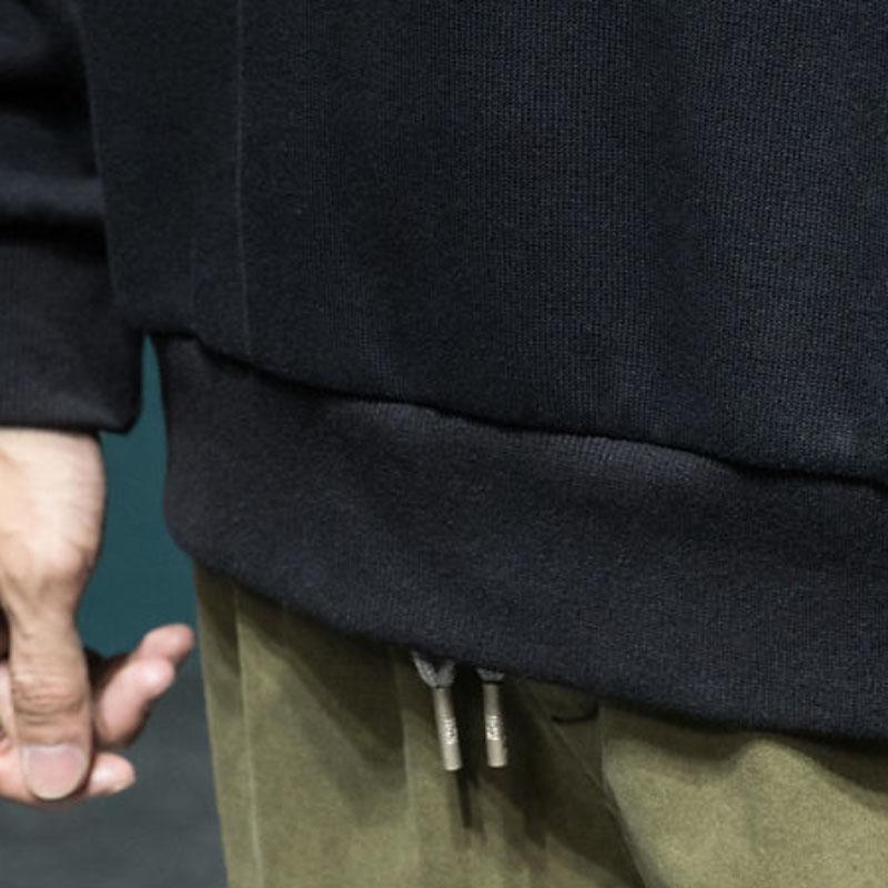 Round Neck Sweater Men's Hoodless Autumn and Winter Tops Ins Tide Brand Loose Large Size Trend All-match Jacket To Keep Warm and Comfortable