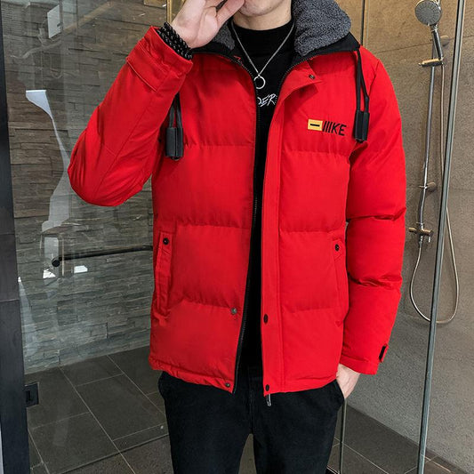 Winter Plus Size Down Jacket Men's Short Thick Youth Jacket Korean Version of The Trend of White Duck Down Jacket Hooded Warm Jacket