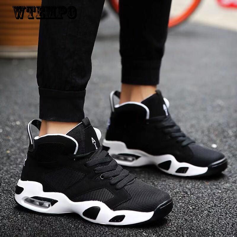 Mesh breathable basketball shoes Winter high shoes men's fashion trend casual shoes