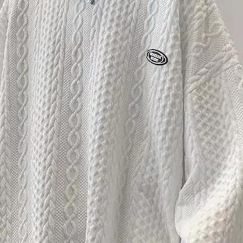 Winter Warm Thick Sweater Men's Loose Round Neck Design Sense of Autumn and Winter Lovers Knitted Top