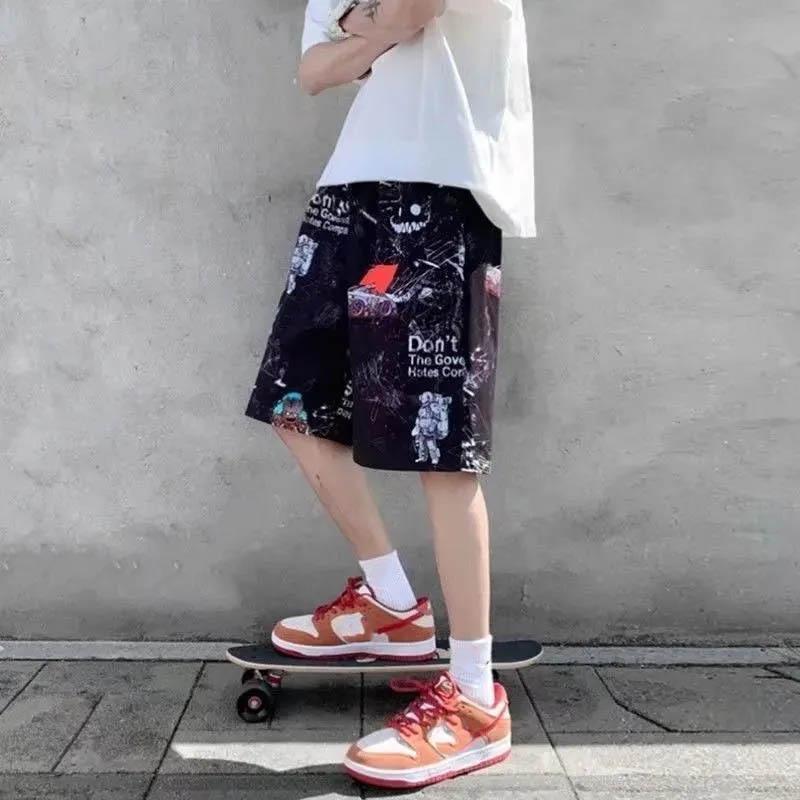 Men's Summer Casual Sports Shorts Loose All-match Five-point Pants Breathable Cool Lightweight Beach Pants Outer Wear Shorts