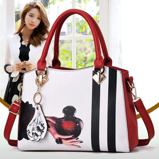 Fashion Women's Bag Korean Version of The Trendy One-shoulder Messenger Portable Multi-functional Versatile Ladies Bag Leather Texture