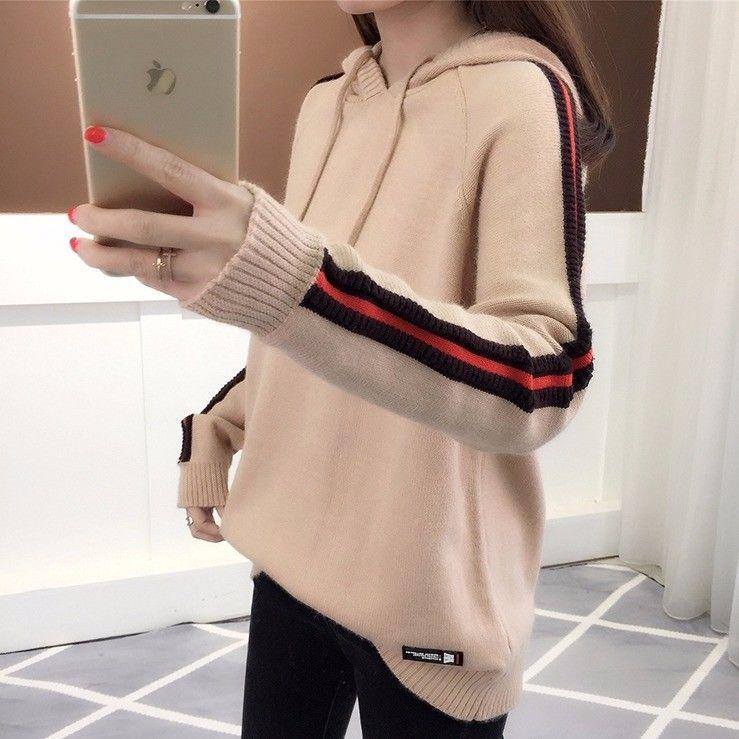 Hood Top Autumn Winter Sweatshirt Cotton Women's Sweatshirt Wild Large Size Long Sleeve Warm