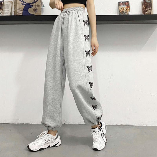 Girls' Sports Pants Spring and Summer Printed Drawstring Drawstring Pants Wei Pants Loose Casual Bloomers