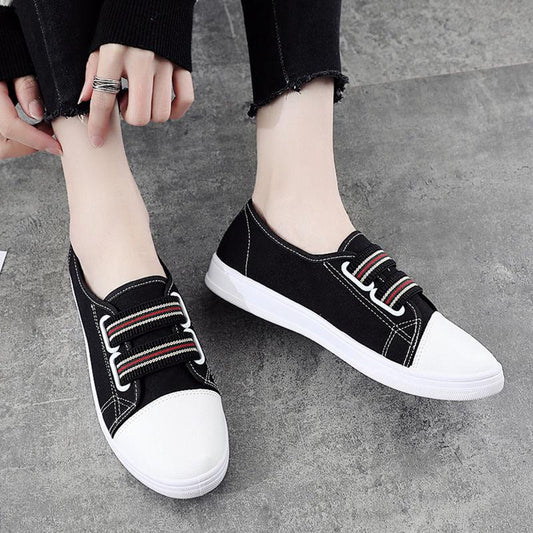 Canvas Shoes Women's Shoes Casual Shoes Flat Bottom Shoes Non-slip Lightweight and Comfortable Cloth Shoes White Shoes