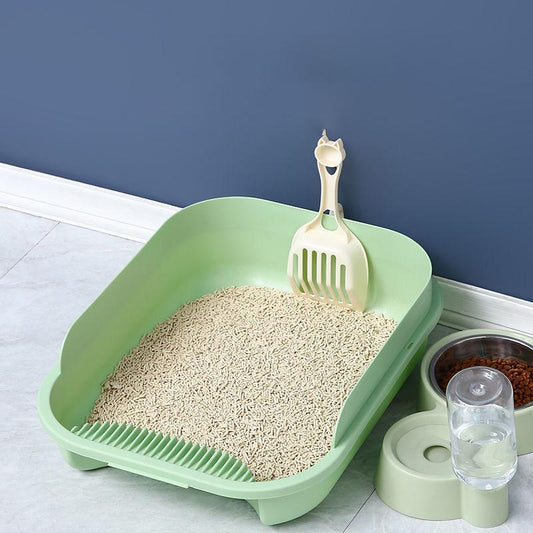 Cat Litter Box Splash-proof Semi-enclosed Large Cat Toilet Deodorant Cat Poop Box Small Kitten Litter Box Kitty Supplies