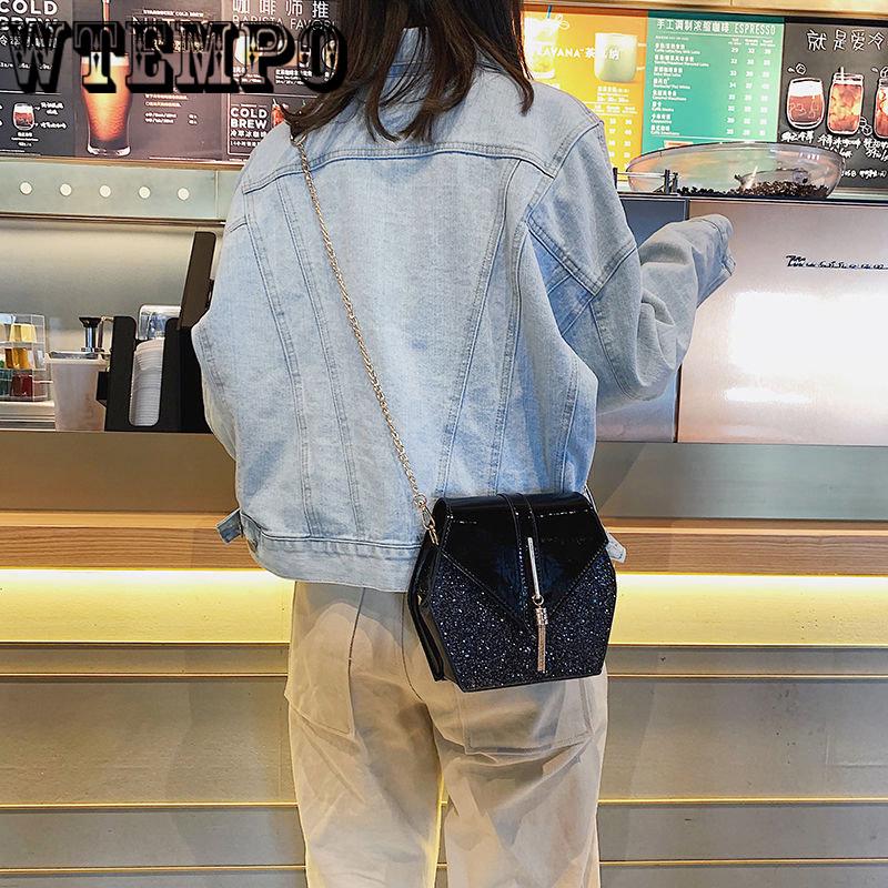 Trend chain bag Messenger bag handbags fashion sequins package summer leisure shopping bag