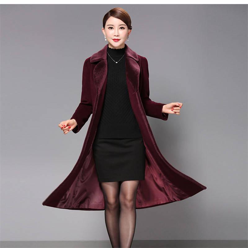 Winter Women Coat 2019 Casual Wool Coat Female Coat Fashion Warm Jacket Long Outwear Ladies Overcoat