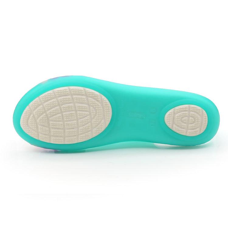 Summer New Comfortable Set of Soft Rubber Beach Shoes Flat Student Casual Jelly Shoes Plastic