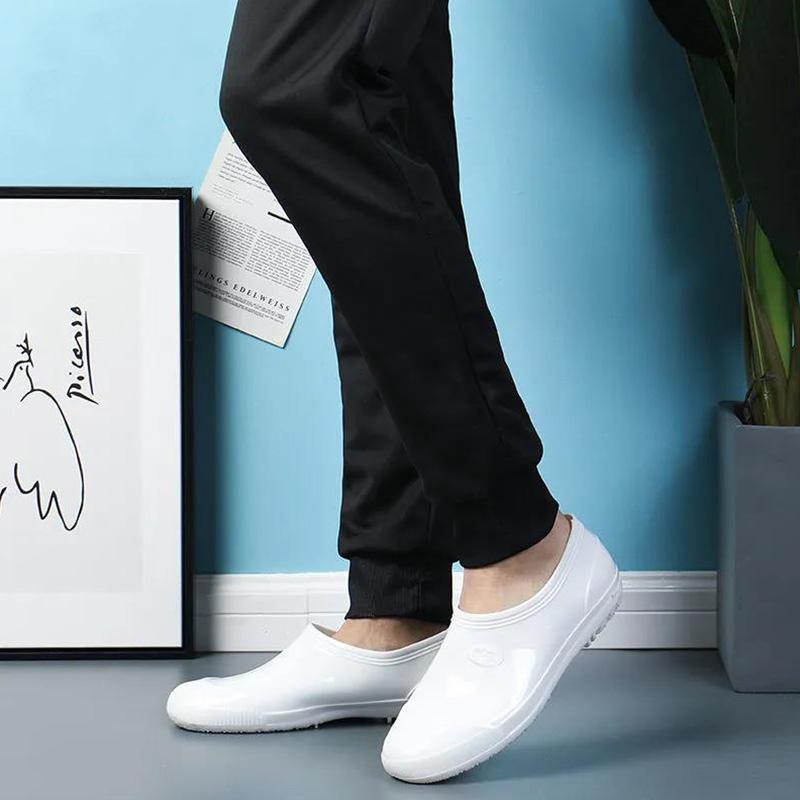 Low-tube Rain Boots Men's Low-cut Non-slip Thickened Tendon-soled Water Shoes Men's Labor Insurance Rain Boots Food Boots