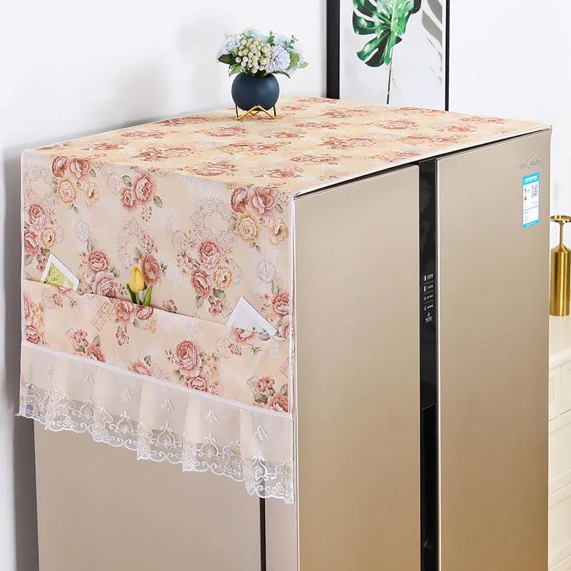 Refrigerator Cover Cloth Refrigerator Cover Single Door Double Door Refrigerator Towel Washing Machine Cover Universal Cover Towel Dustproof