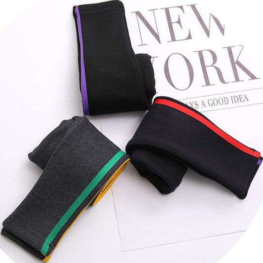 Girls' Leggings Autumn and Winter Models Small Medium and Large Children's Pants Children's Plus Velvet Thickening Leggings Girls Elastic Trousers