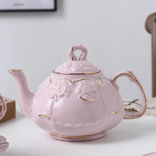 Coffee Cup Flower Teacup Set Household Small Luxury European Style British American Simple Ins Drinking Cup Nordic High-end
