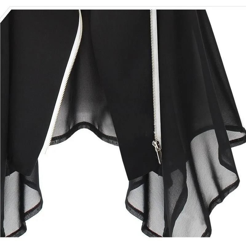 Women's Large Size Chiffon Vest Summer Sleeveless Cardigan Loose Vest Mid-length Thin Coat Sun Protection Sun-Dress