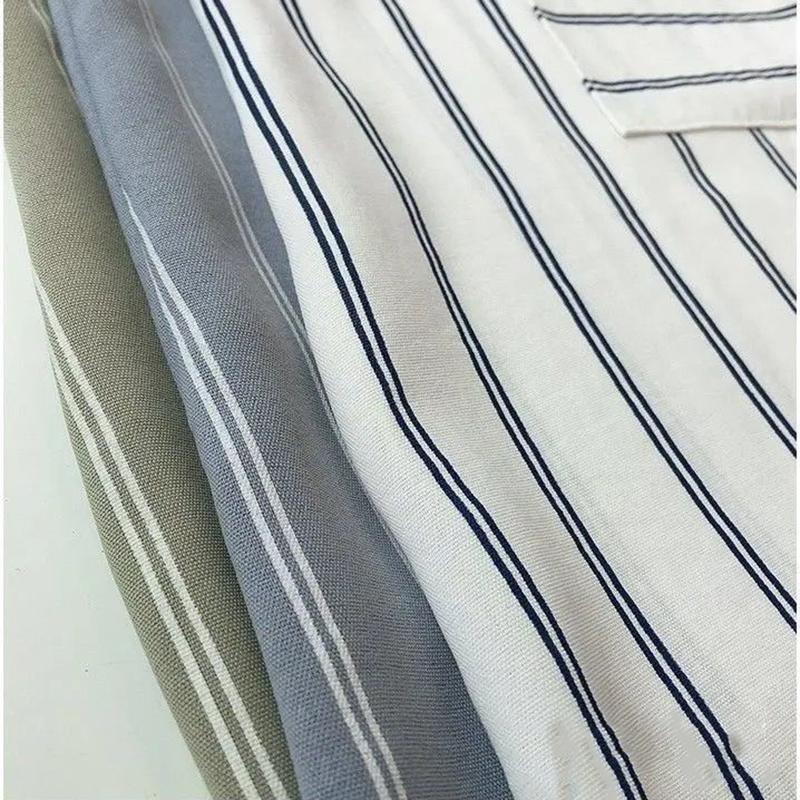 Summer V-Neck Sleeveless Stripe Casual Shirt Vest Large Size Women's Shirt