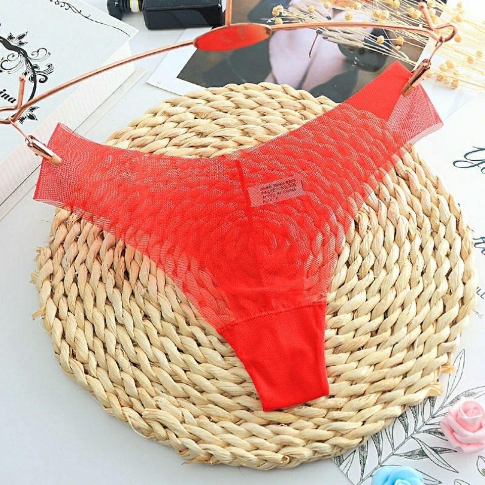 Ladies Panties Thin Ice Silk Seamless Low Waist Sexy One Piece Solid Color Antibacterial Crotch