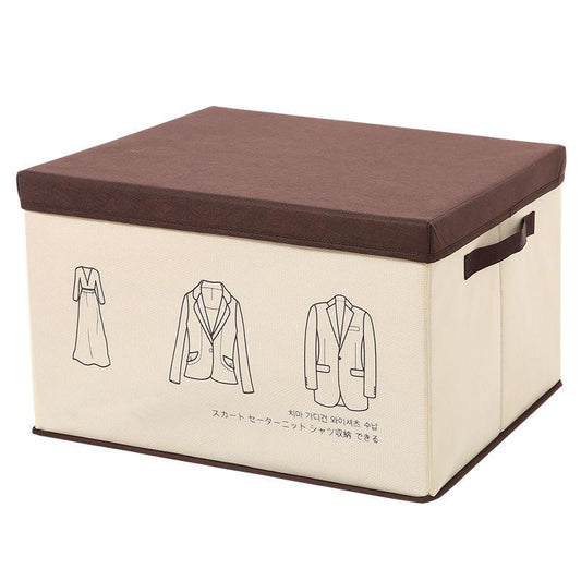 Cloth Storage Box Foldable Clothing Storage Box Household Storage Box Living Room Bedroom Dust-proof Covered Storage Box
