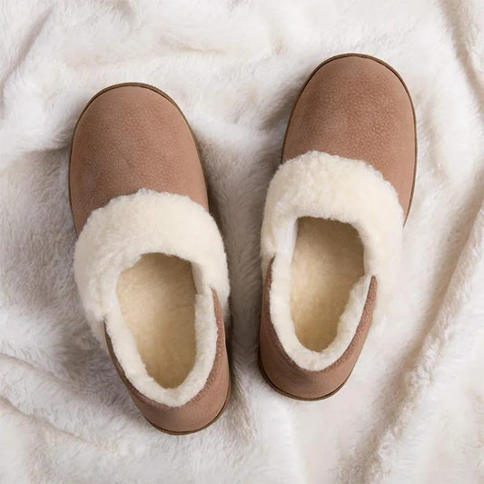 Breathing Fleece Fabric Memory Cotton Shoes Indoor and Outdoor Non-slip Winter Warm Flat Shoes