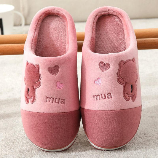 Autumn and Winter Bear Slippers Indoor Non-slip Warm Dirt-resistant Flat Shoes A Must-have for Leisure and Home Furnishing