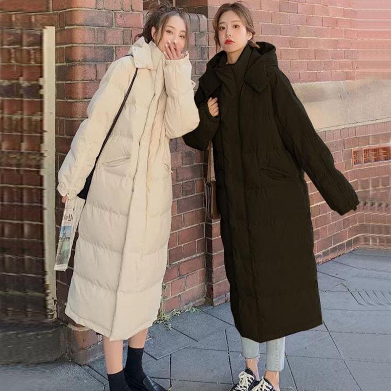 Women's Mid-length Cotton-padded Jacket Over-knee Loose Bread Coat Cotton-padded Jacket