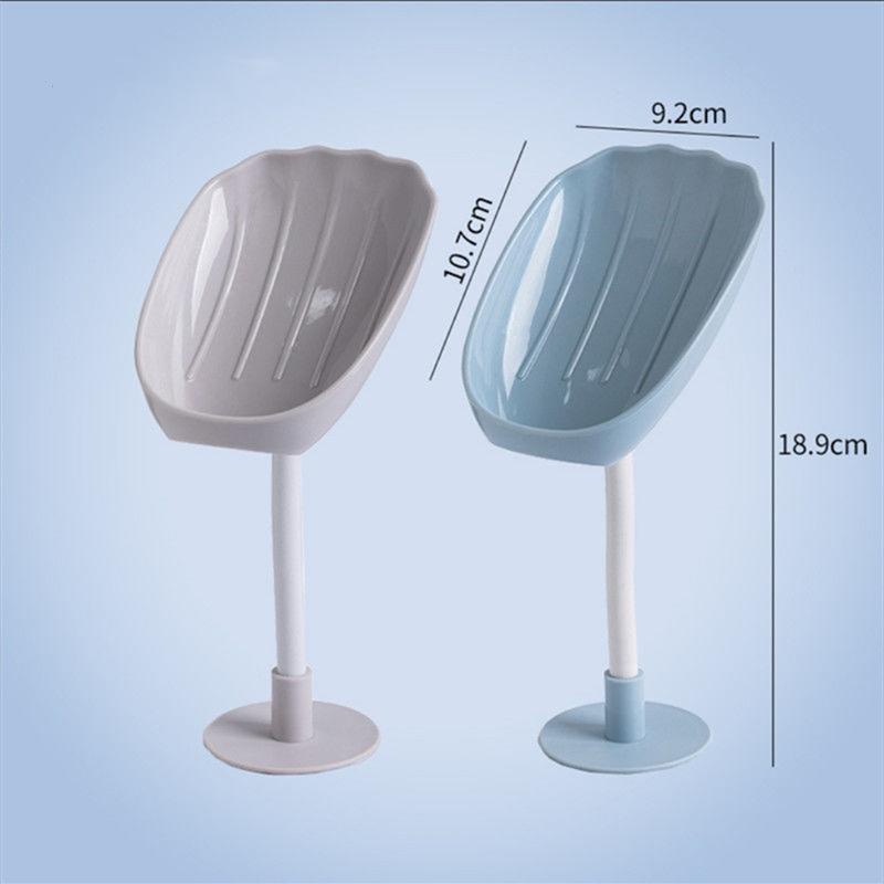 2PC Bathroom Creative Soap Box Multi-function Rotating Drainage Storage Rack Kitchen Storage Soap Dish